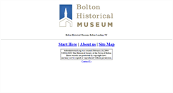 Desktop Screenshot of boltonhistorical.org